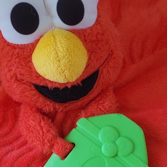 Bright Starts Elmo Sesame Street Red Plush Lovey Teether Tags Security Blanket - Picture 3 of 9